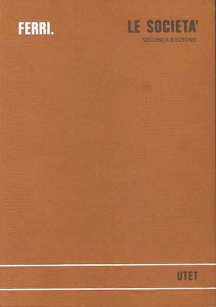 Le società per azioni - Giacomo Ferri - copertina