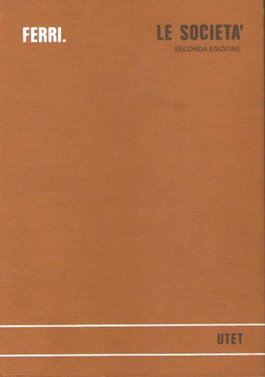 Le società per azioni - Giacomo Ferri - copertina