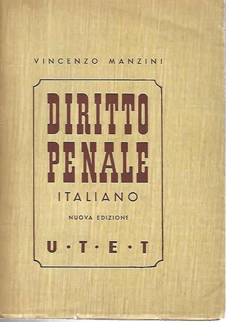 Diritto penale italiano. Volume X - Vincenzo Manzini - copertina