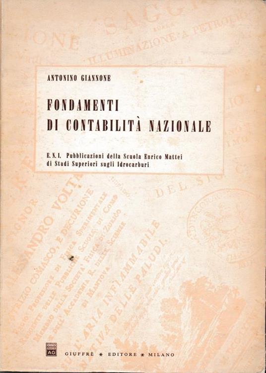 Fondamenti di contabilità nazionale - Antonino Giannone - copertina