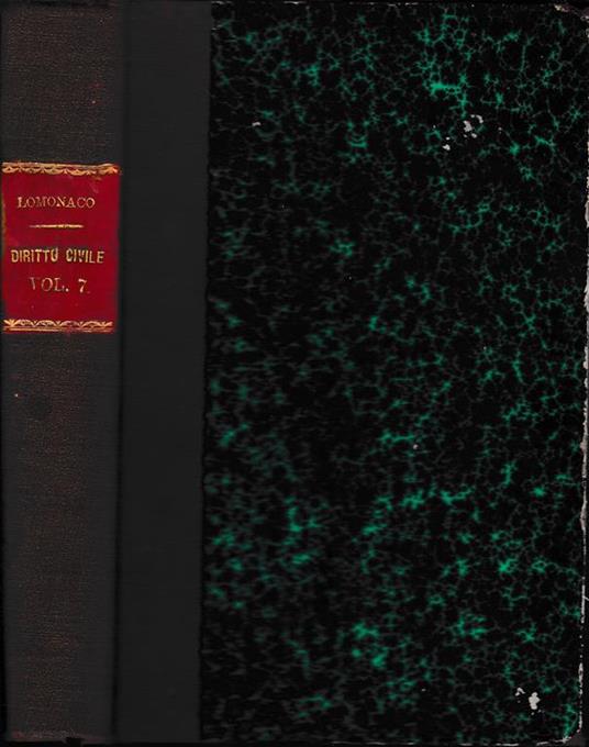 Istituzioni di Diritto Civile Italiano 7° vol - Gianfrancesco Lomonaco - copertina