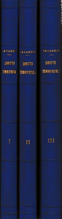 Lezioni di diritto commerciale 3 volumi - Umberto Navarrini - copertina