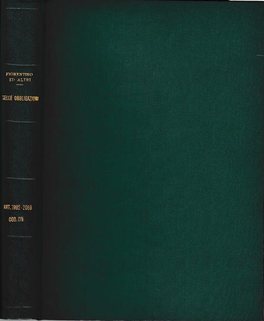 Libro quarto delle obbligazioni art. 1992-2059 - copertina