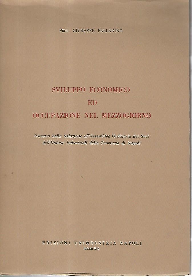 Sviluppo economico ed occupazione nel mezzogiorno