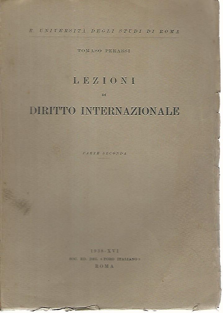 Lezioni di diritto internazionale. Parte seconda