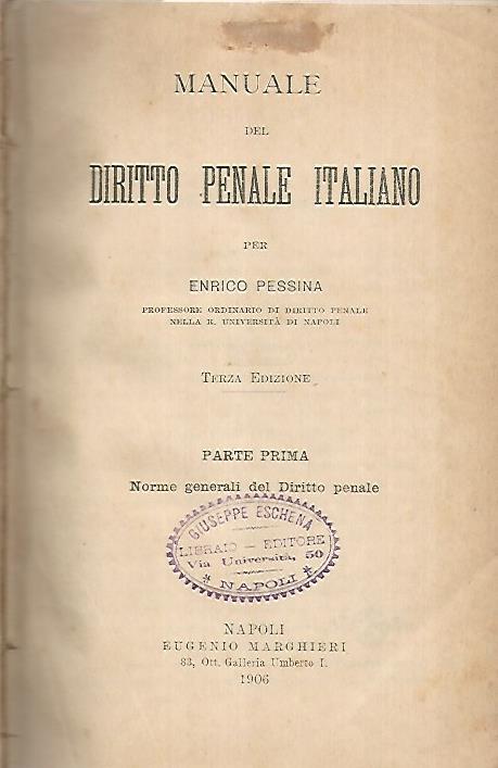 Manuale del diritto penale italiano