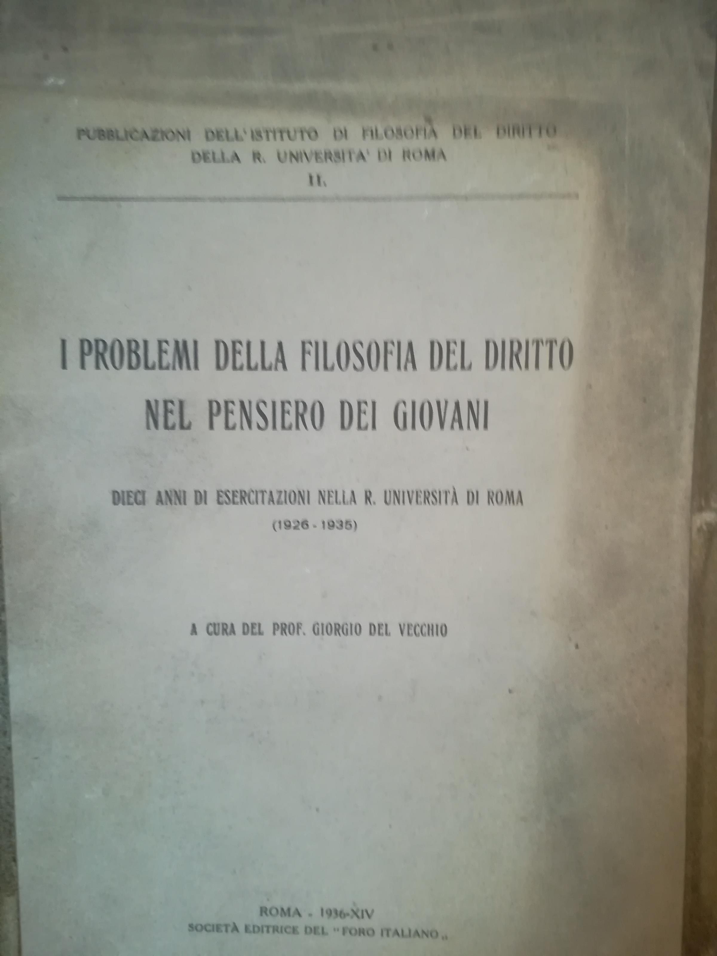 I problemi della filosofia del diritto nel pensiero dei giovani