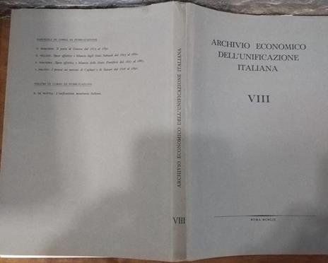 Archivio economico dell'unificazione italiana VIII - 2