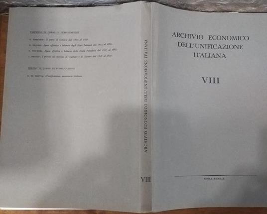 Archivio economico dell'unificazione italiana VIII - 2