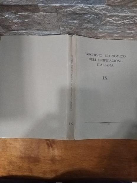 Archivio economico dell'unificazione italiana IX - copertina