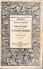 Storia della filosofia, parte IV° la filosofia moderna vol. III° da Vico a Kant