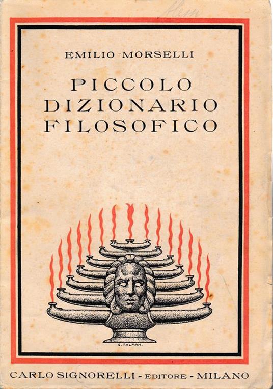 Piccolo dizionario filosofico - Emilio Morselli - copertina