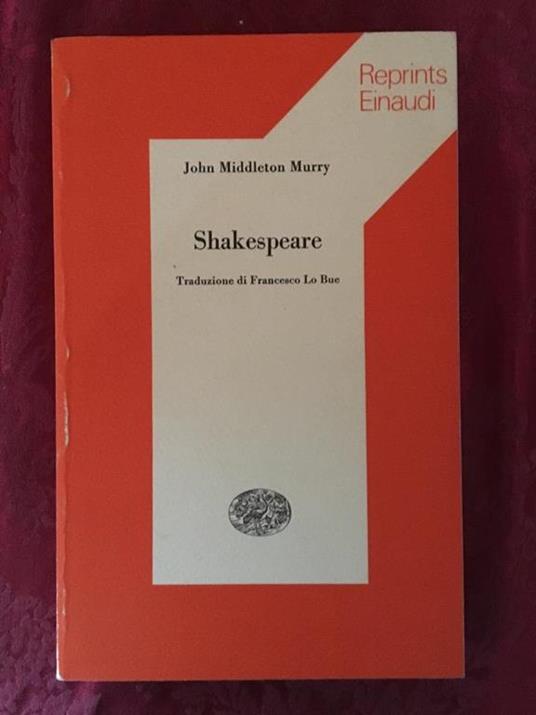 Shakespeare - John Middleton Murry - copertina