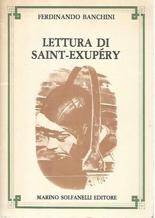 Lettura di saint Exupery - Ferdinando Banchini - copertina