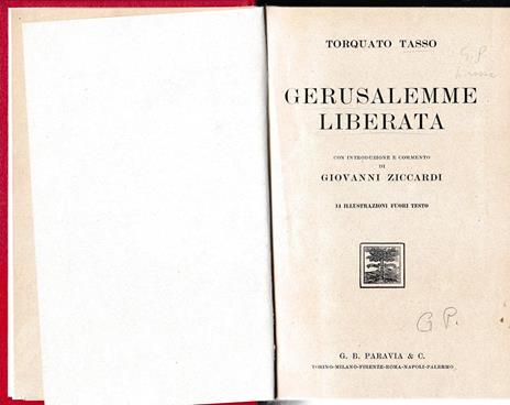 Gerusalemme liberata. 14 illustrazioni f. t - Giovanni Ziccardi - copertina
