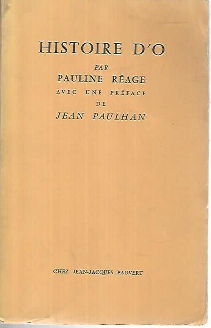 Histoire d'o - Pauline Réage - copertina