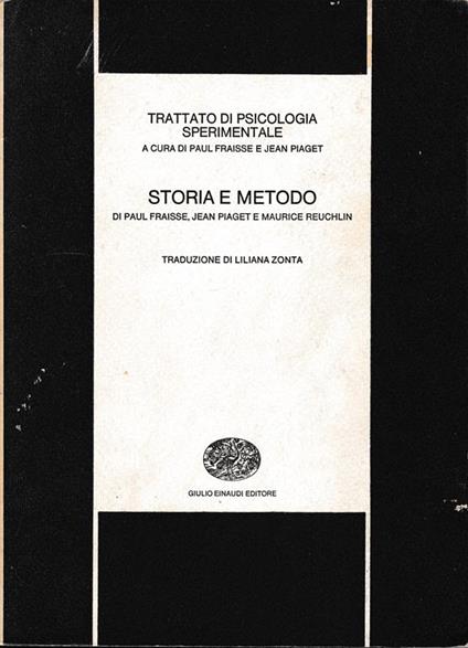Trattato di psicologia sperimentale. Storia e metodo - Paul Fraisse - copertina