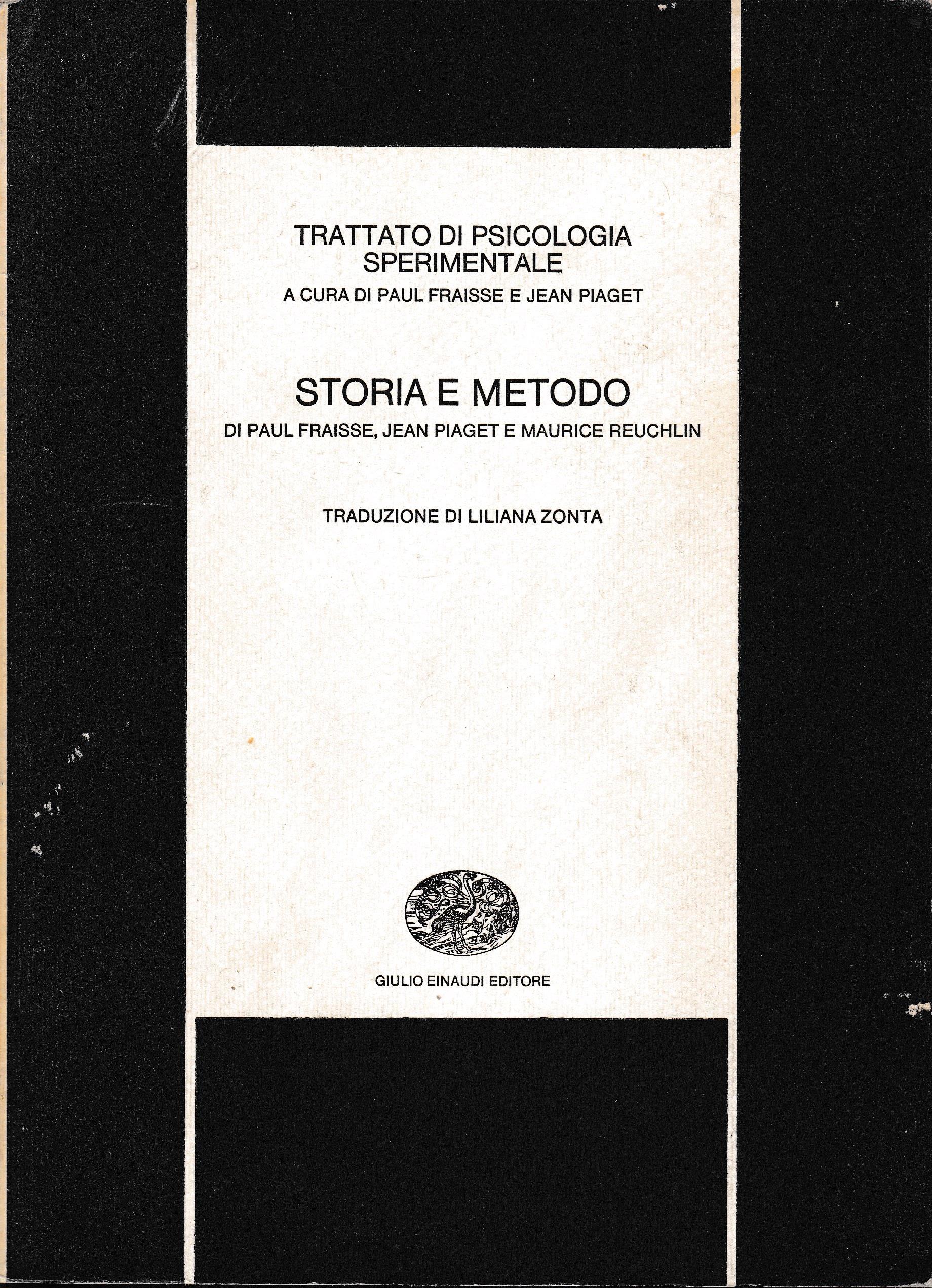 Trattato di psicologia sperimentale. Storia e metodo