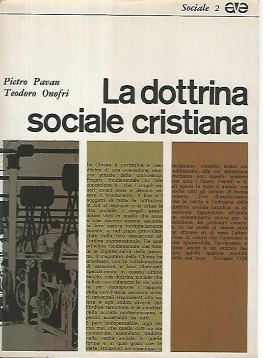 La dottrina sociale cristiana - Pietro Pavan - copertina