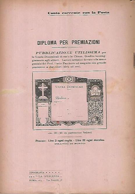 La scuola domenicale. Rivista4 trimestre. 1 ottobre 1933 - 2