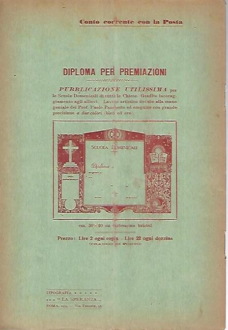 La scuola domenicale. Rivista 1 trimestre. 1 gennaio 1934 - 2