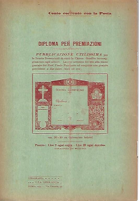 La scuola domenicale. Rivista 1 trimestre. 1 gennaio 1934 - 2