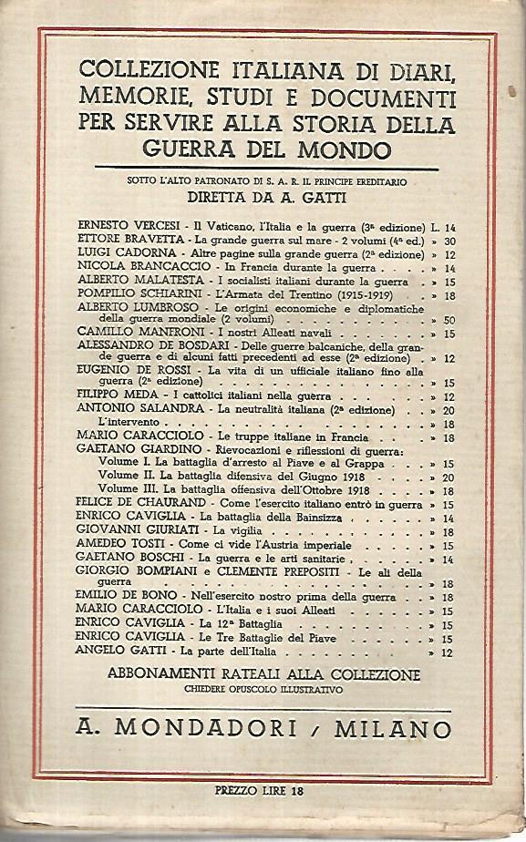 La vigilia. Dal gennaio 1913 al maggio 1915