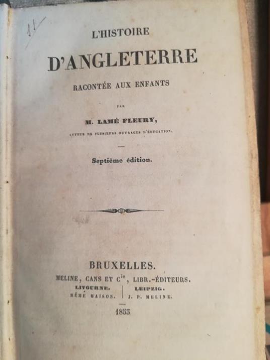 L' Histoire d'Angleterre racontée aux enfants - Lamé Fleury - copertina
