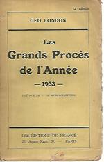 Les grands proces de l'année 1933