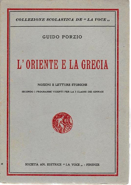 L' Oriente e la Grecia - Giovanni Porzio - copertina