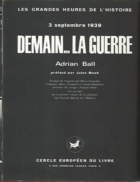 Demain.. la guerre - Adrian Ball - copertina