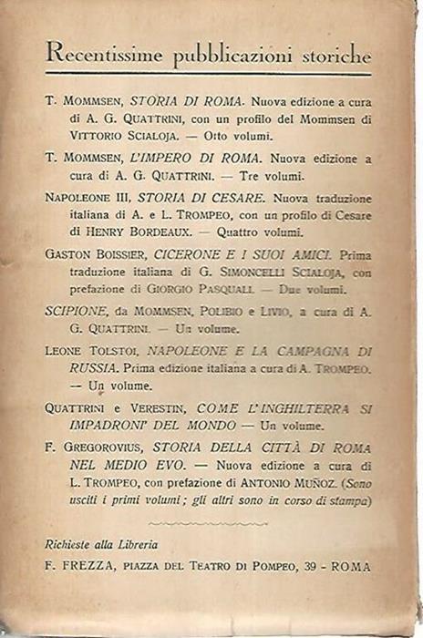 Storia della città di Roma nel medio evo. Volume primo - Ferdinand Gregorovius - 2