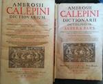 Ambrosii Calepini Dictionarium quanta maxima fide ac diligentia accurate (...). Editio Novissima. I. II. (Completo)