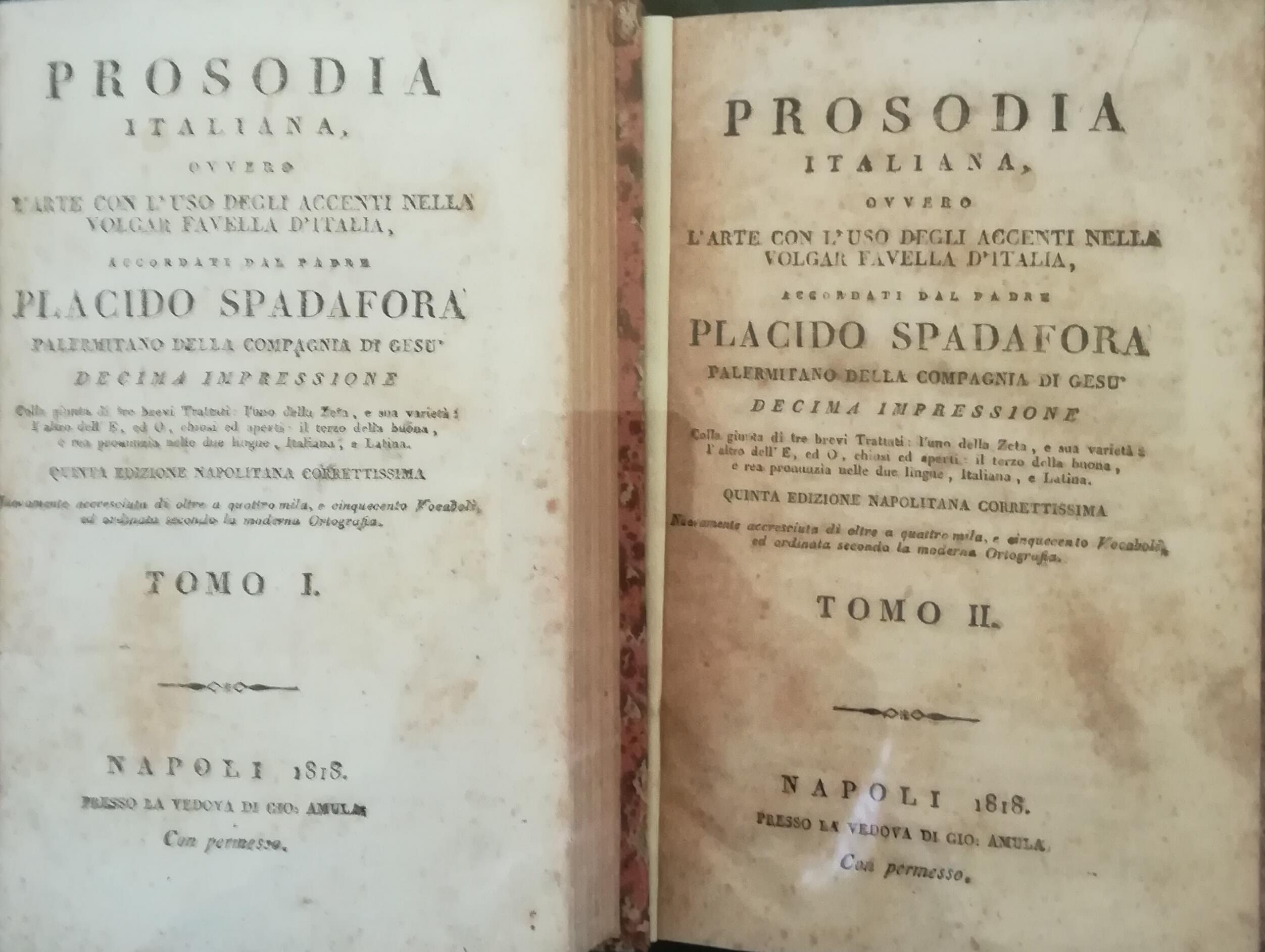 Prosodia italiana ovvero l'arte dell'uso degli accenti nella volgar favella d'Italia (...). I. II