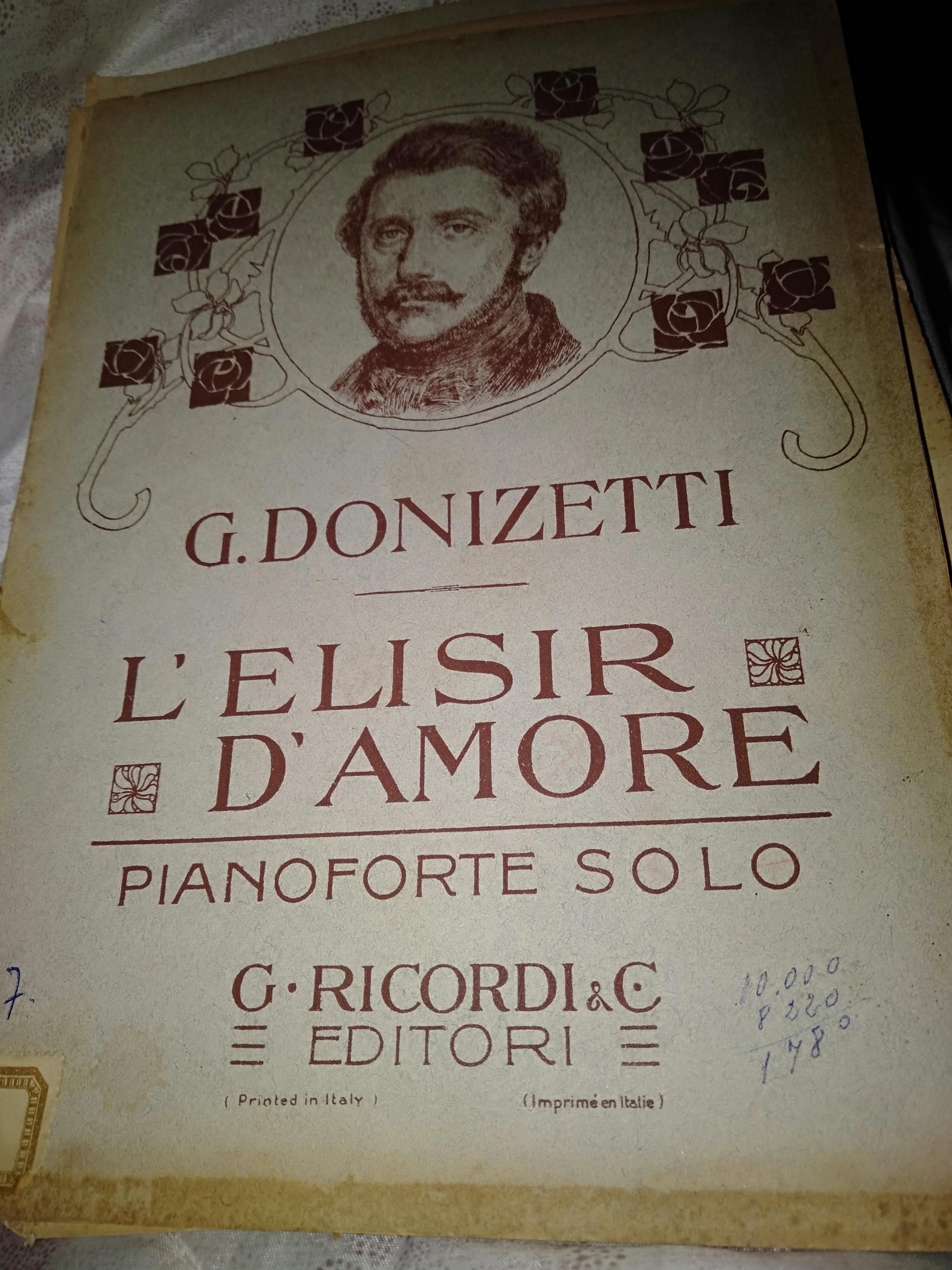 L elisir d' amore pianoforte solo