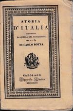 Storia d'Italia continuata da quella del Guicciardini sino al 1789. Tomo I