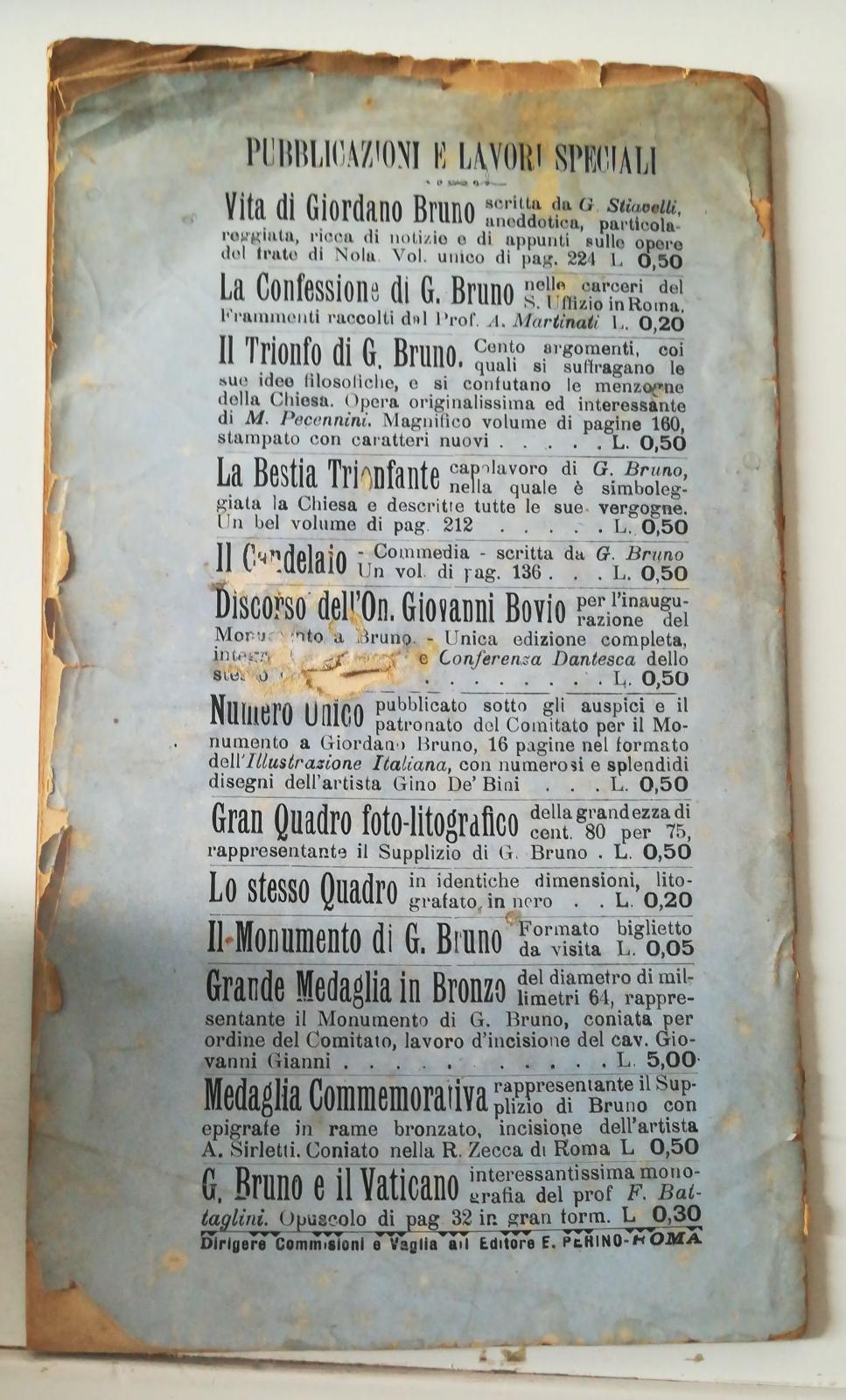 La confessione di giordano bruno 1889