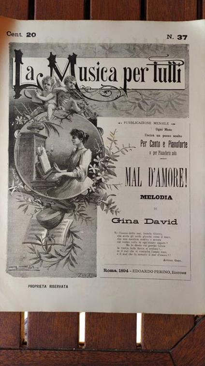 Mal d'amore! Melodia - Gina David - copertina