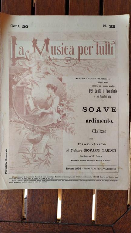 Soave ardimento Waltzer per pianoforte - Giovanni Tarditi - copertina