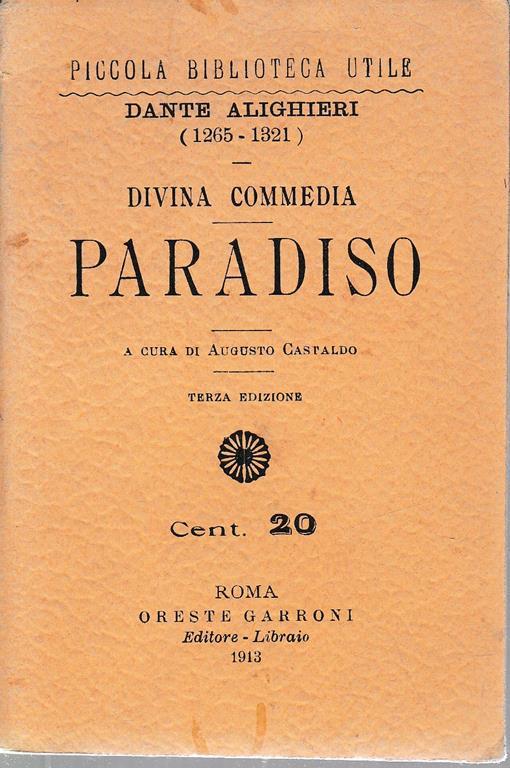 Divina Commedia. Paradiso - copertina