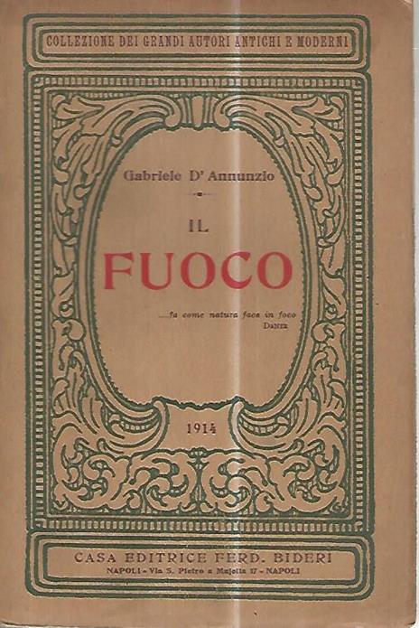 Il fuoco - Gabriele D'Annunzio - copertina