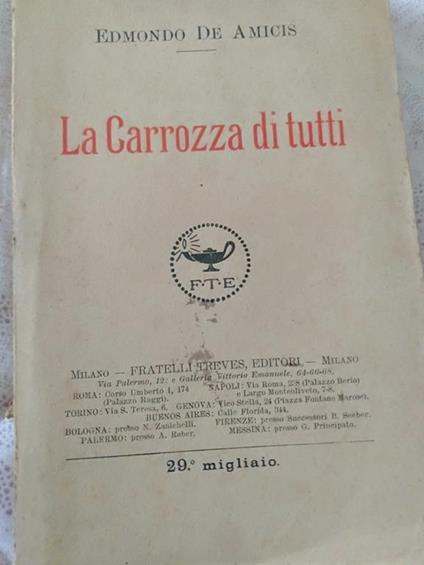 La carrozza di tutti - Edmondo De Amicis - copertina