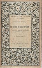La filosofia contemporanea I
