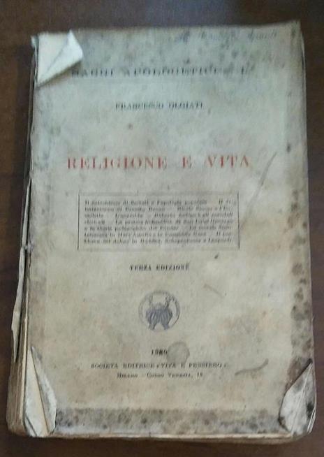 Religione E Vita - Francesco Olgiati - copertina