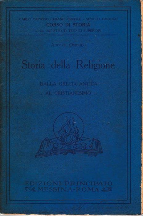 Storia della Religione, dalla Grecia antica al Cristianesimo - Adolfo Omodeo - copertina