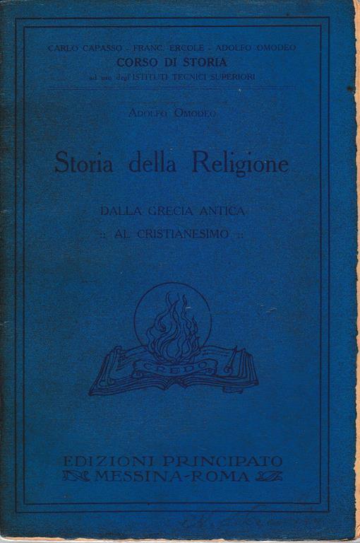 Storia della Religione, dalla Grecia antica al Cristianesimo - Adolfo Omodeo - copertina