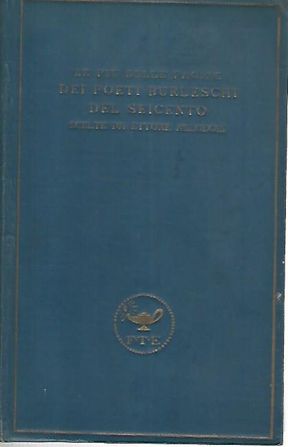 Le più belle pagine dei poeti burleschi del seicento - Ettore Allodoli - copertina