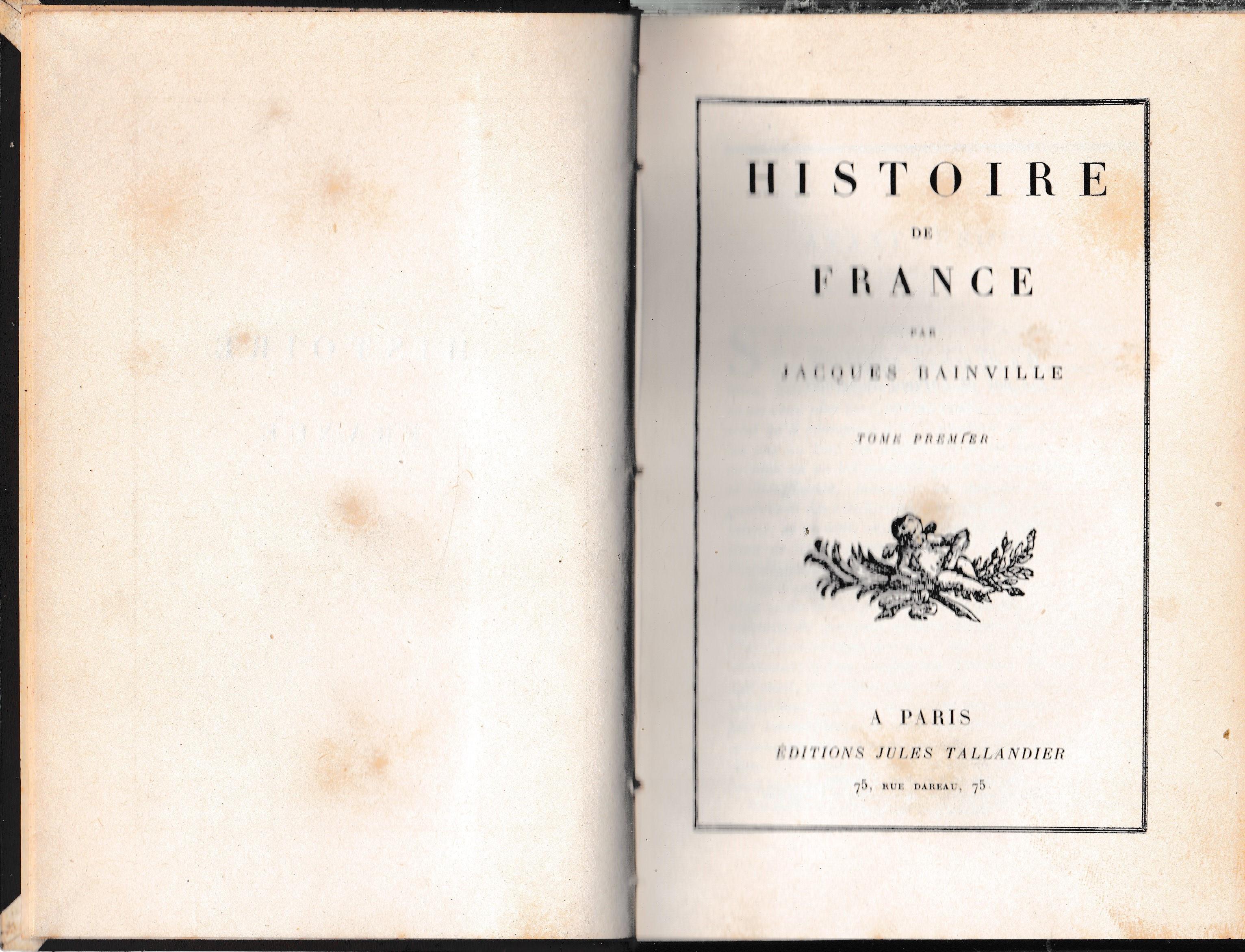 Histoire de France, tomo 1°