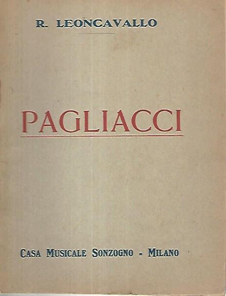 Pagliacci - Ruggero Leoncavallo - copertina