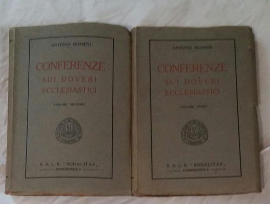 Conferenze sui doveri ecclesiastici - Antonio Rosmini - copertina